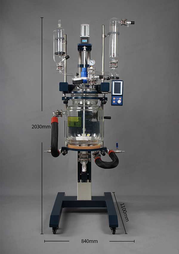 高硼硅玻璃反應釜組成部件，工作原理